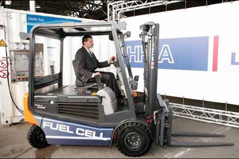 The new fuel-cell-powered STILL stacker